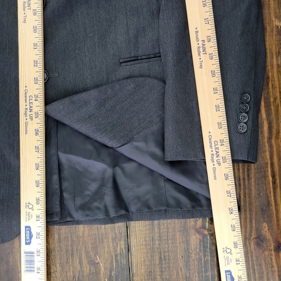 JOS A BANK Men's Sport Coat‎ Blazer Two Button Gordon Charcaol Gray 42R - Picture 5 of 14